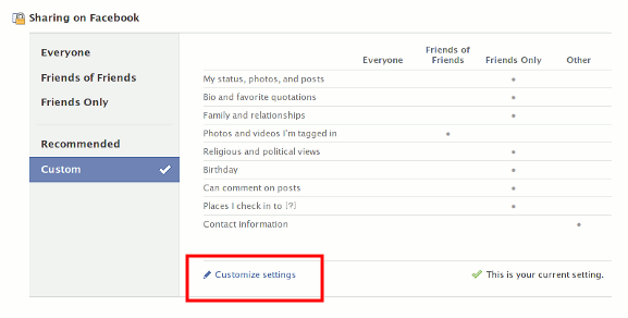 facebook-personalizar-configuración