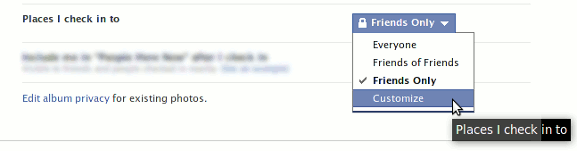 configuración de registro de facebook