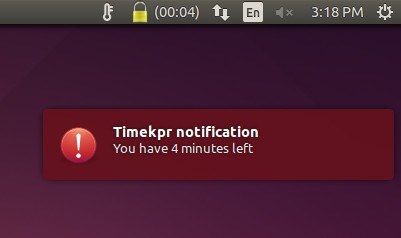 notificación timekpr