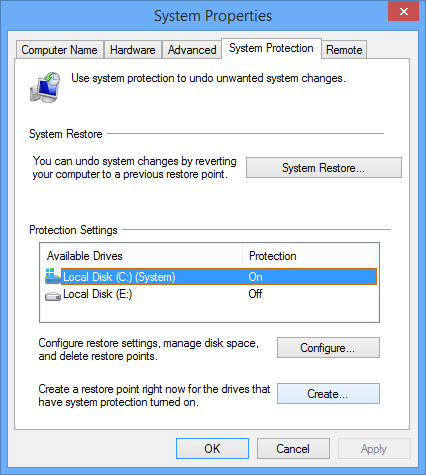 restauración del sistema de transformación de Windows 10