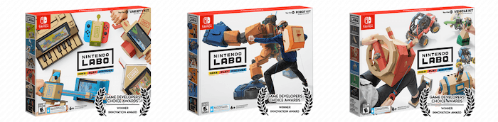 Kits para la plataforma Nintendo Labo.