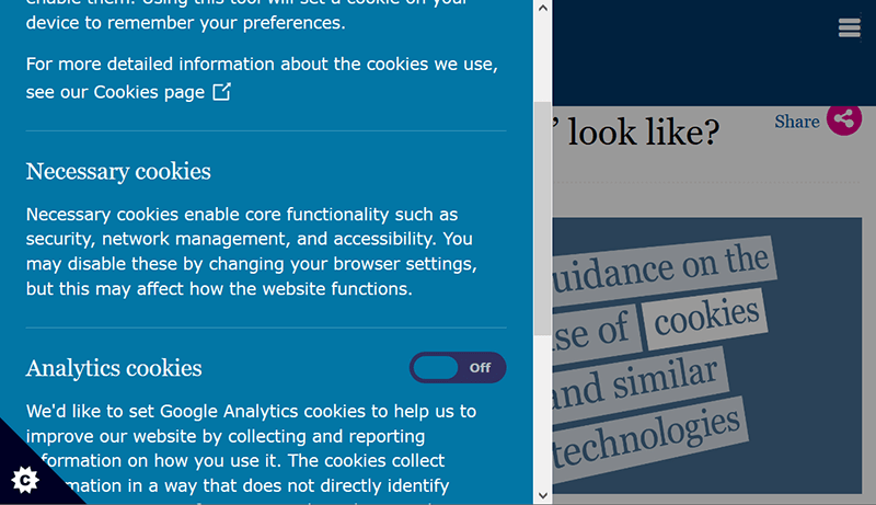 Consentimiento de cookies Formulario de consentimiento de ICO