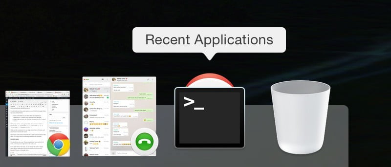 How To Add A Recent Items Stack To Your Dock In OS X