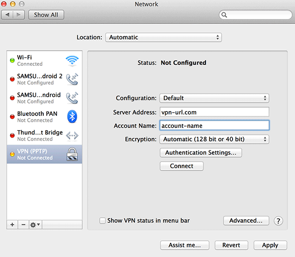 configuración de macvpn