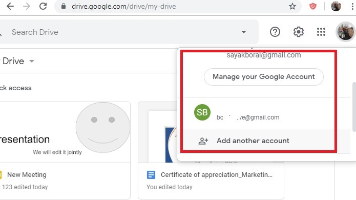 Google Drive Agregar más cuentas