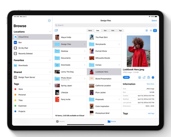 Archivos de descripción general de Ipados