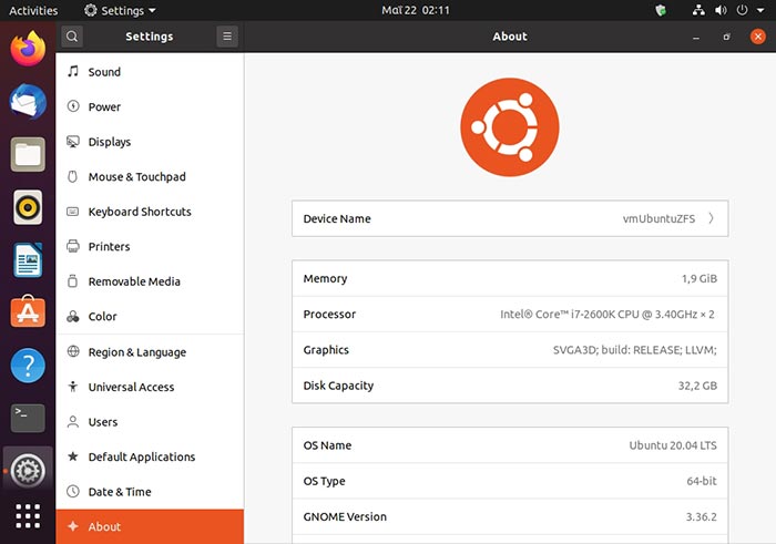 Configuración de revisión de Ubuntu 2004