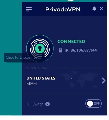 Privadovpn en uso