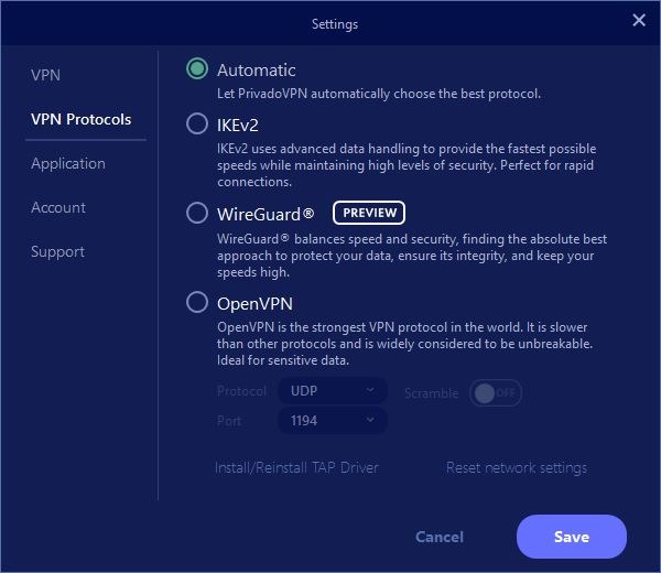 Configuración de Privadovpn Protocolos Vpn