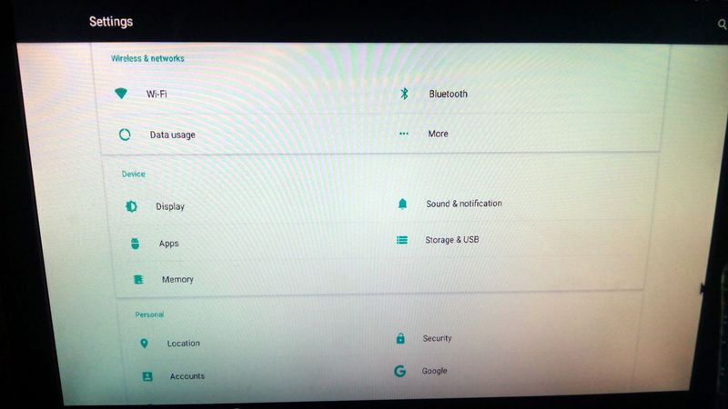 Configuración nativa de Android de Probox2 Air.