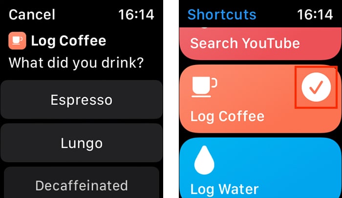 Accesos directos de Siri Apple Watch Ejecución de accesos directos en Watchos