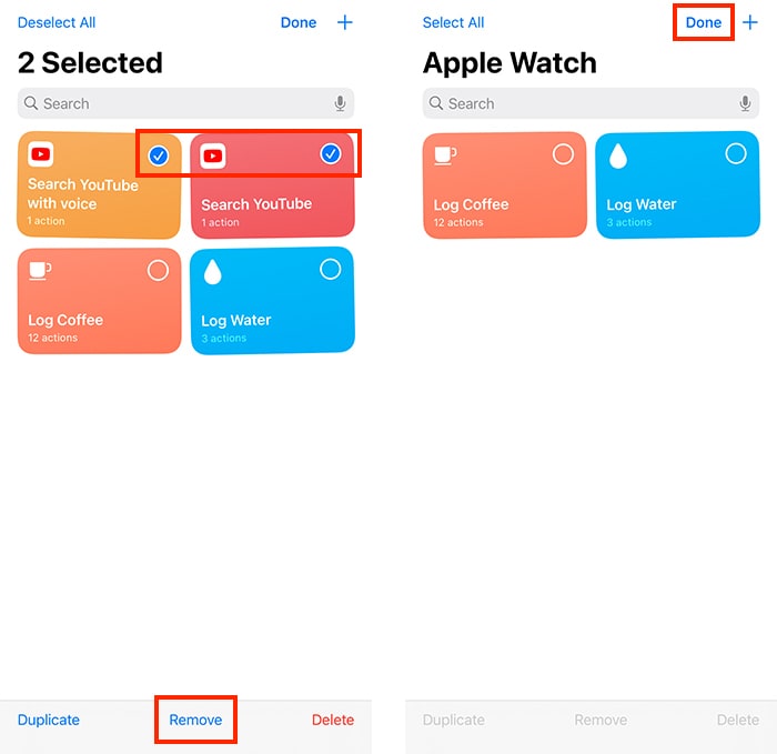 Atajos de Siri Apple Watch Pasos para eliminar