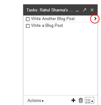 Tareas de Gmail - Lista de tareas de escritura ROJO