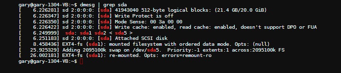 dmesg-grep-sda