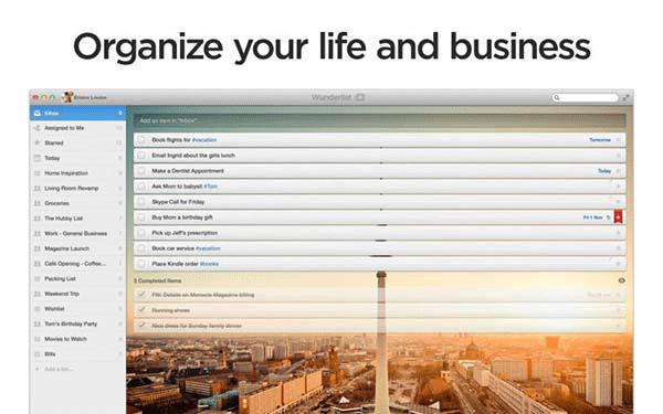 Listas de tareas para mac - wunderlist