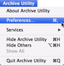 En el menú Utilidad de archivo, seleccione Preferencias.