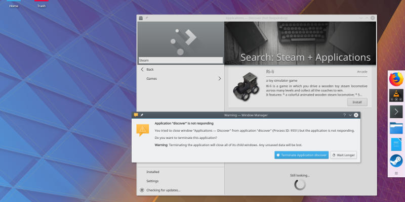 Falla de Steam en KDE Discover