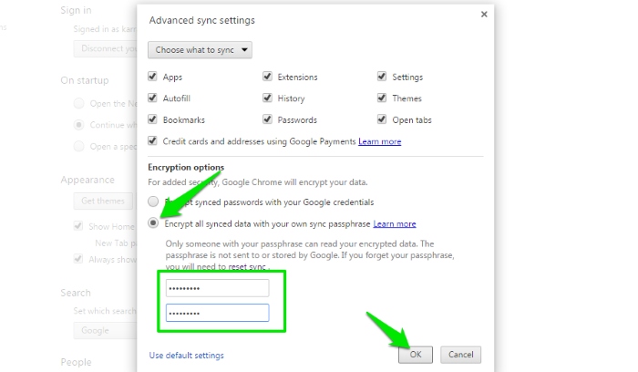 Sync-Chrome-Data-Encrypt-Data