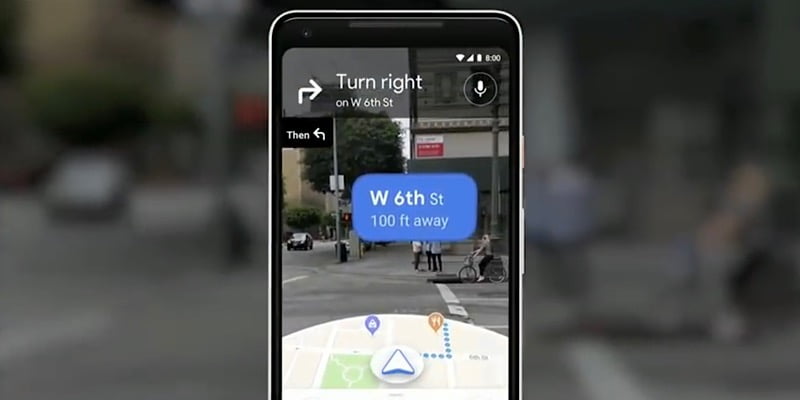 Google prueba la navegación a pie con la aplicación Maps AR