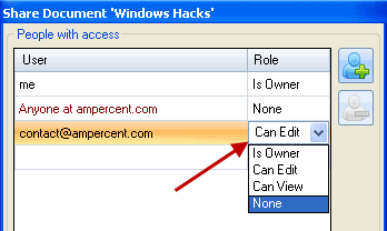 Establecer roles para compartir documentos