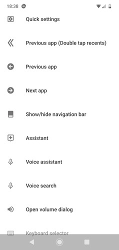 Configurar gestos de navegación de Android multitarea