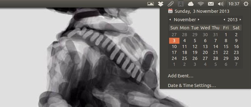 ¿Falta fecha/hora en la barra de menú en Ubuntu 13.10?  ¡Aquí está la solución!