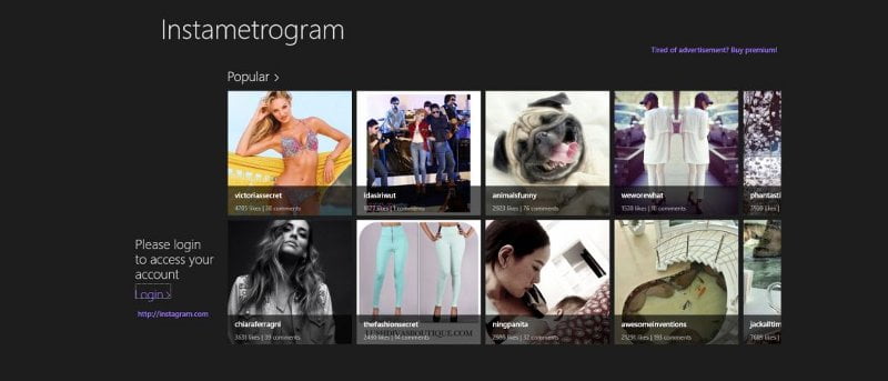 Use Instametrogram para ver fotos de Instagram en Windows 8