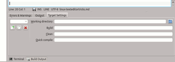 kate-build-output-setting