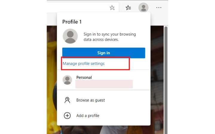 Perfiles de usuario de Edge Administrar la configuración del perfil