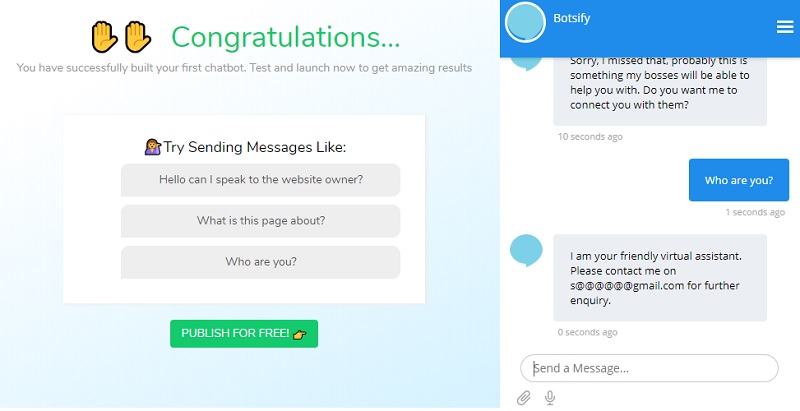 Botsify construyendo el primer chatbot