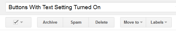 Botones de texto de Gmail