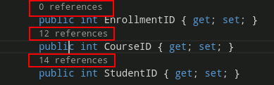 Información de referencia dinámica en VS Code.