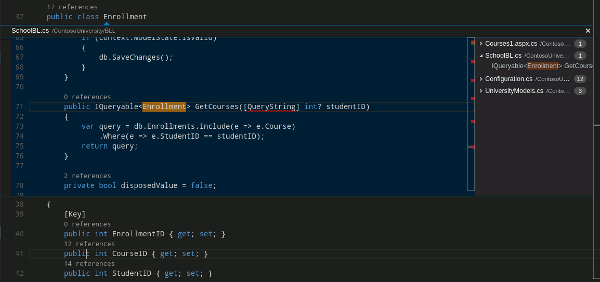 Editor de Peek para VS Code.