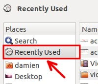Cómo eliminar listas de historial reciente en Ubuntu 11.10