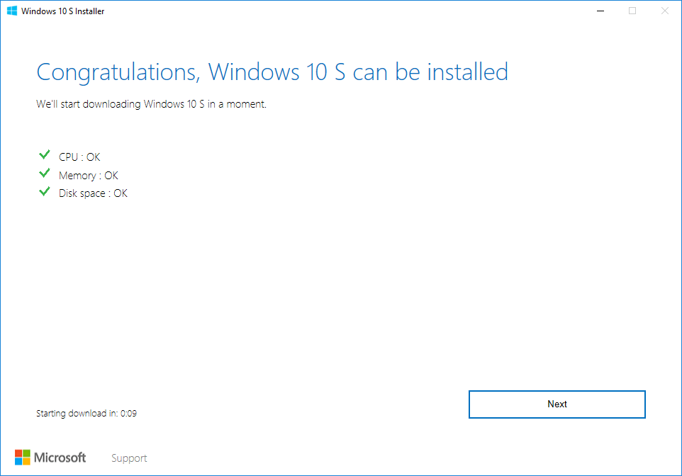 Verificación de especificaciones de Windows 10-s