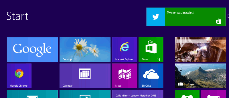 Cómo deshabilitar las notificaciones de tostadas en Windows 8