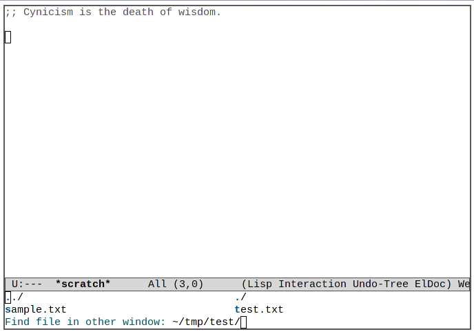 5 Emacs Hacks 18 Cambiar a nueva ventana