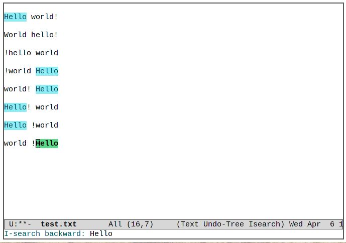 5 Emacs Hacks 10 Ejemplo de búsqueda