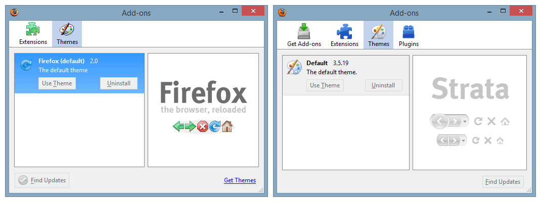 Tema heredado de Firefox.