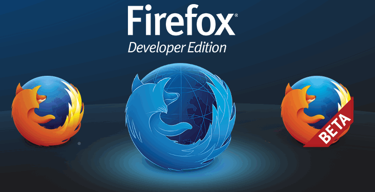 Sitio web de la edición para desarrolladores de Firefox.