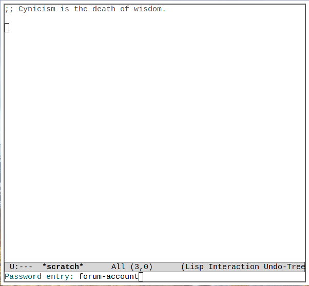 Contraseña de Emacs 13 Insertar contraseña