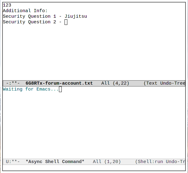 Contraseña de Emacs 16 Información adicional