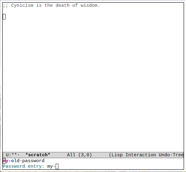 Contraseña de Emacs 17 Eliminar contraseña