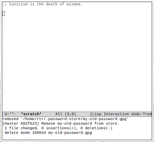 Contraseña de Emacs 19 Contraseña eliminada