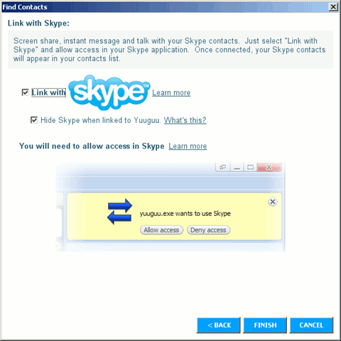 yuuguu - Acceso Skype