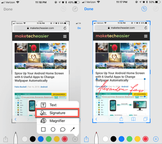 ios-11-captura de pantalla-herramientas-firma-2