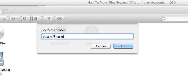 Cómo mover archivos entre diferentes cuentas de usuario en OS X