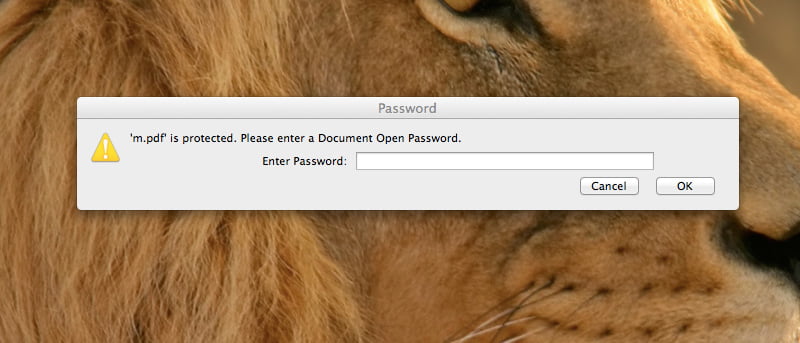 Cómo proteger fácilmente con contraseña los archivos PDF en OS X