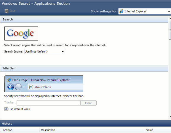 modificar la configuración de la aplicación