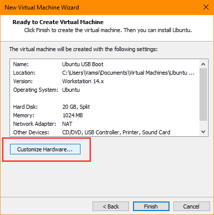 usb-boot-vmware-click-personalizar-hardware